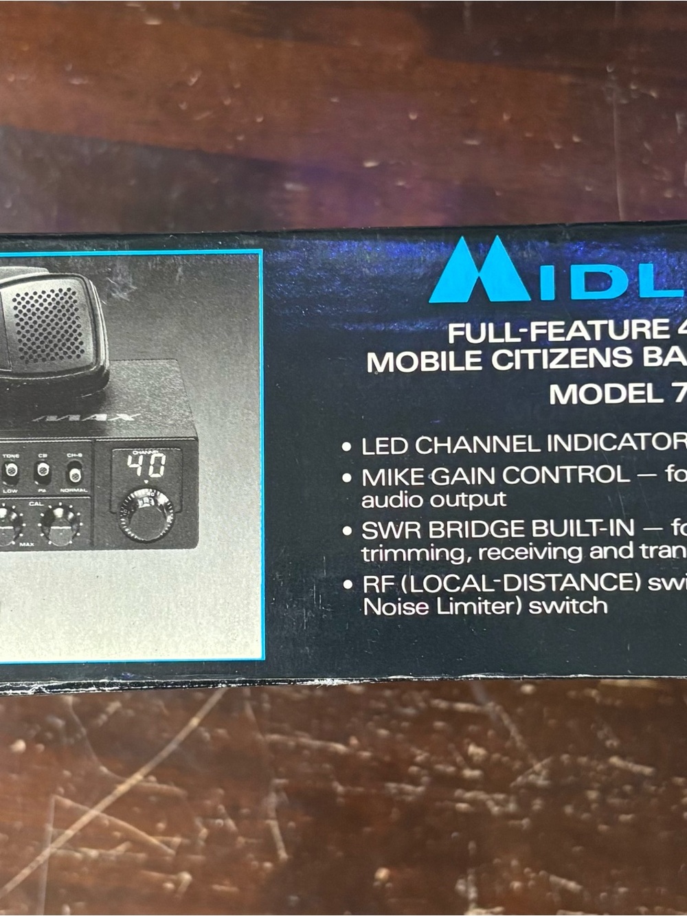 Vintage Midland Model 77-202B Black Max full-feature 40-channel Mobile CB - Picture 3 of 8